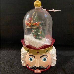Martha Stewart Festive Animated Musical Nutcracker Snow Globe
